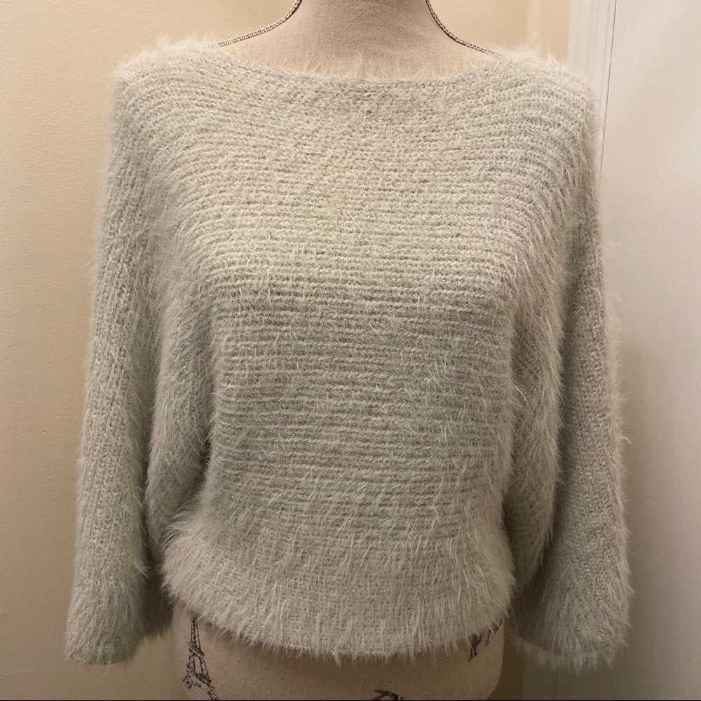 Hashtag Fuzzy Sparkle Sweater